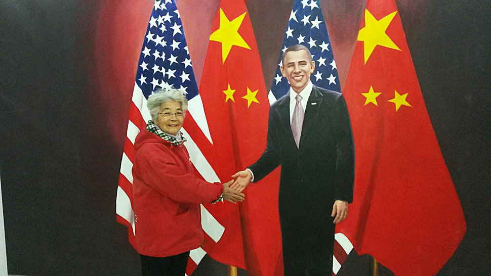 亲切接见奥巴马，2014年1月5日